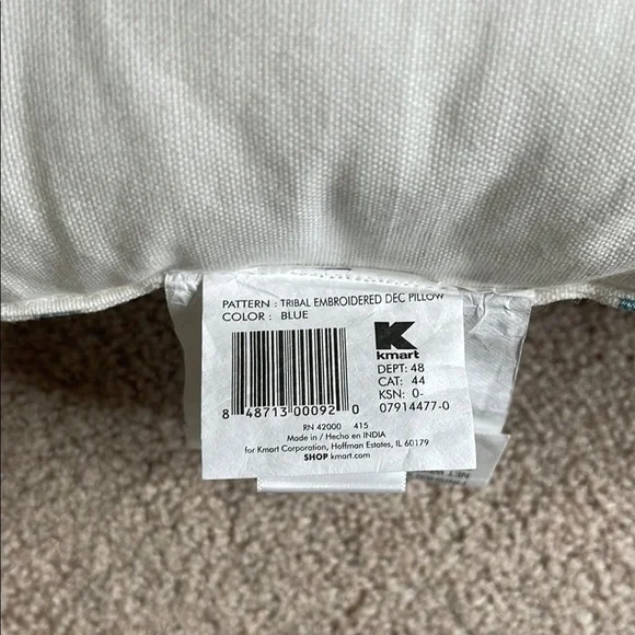 NWT Essential Home Blue and Black 18” Geometric Accent Pillows (Set of 2) - Picture 3 of 6